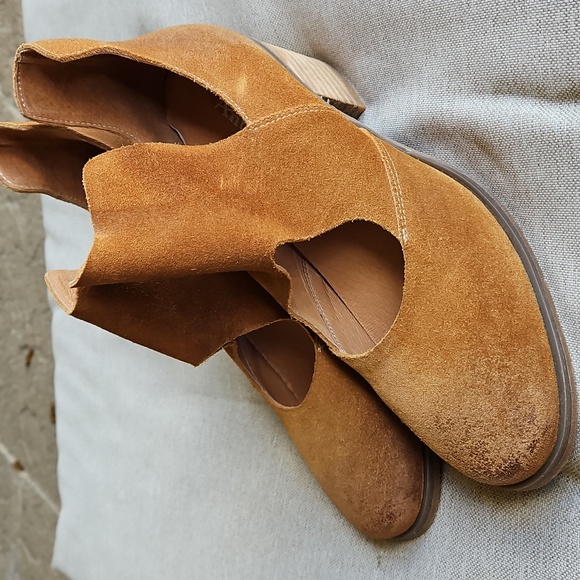 Antelope N47 Cage Suede Heel Cut Out Booties Boots In Cognac Brown, EU40, 9-9.5 - Picture 3 of 13